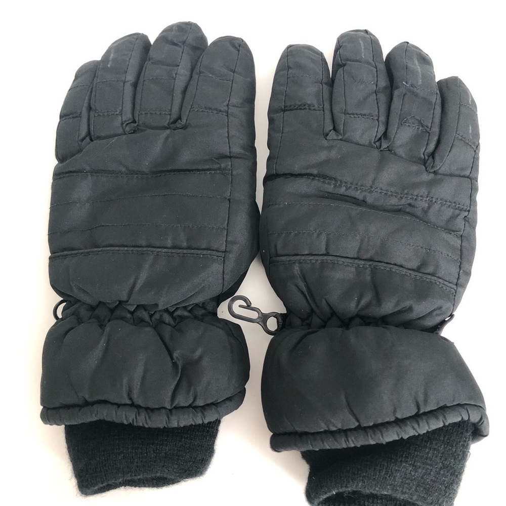 Thinsulate Black Winter Gloves with Fleece Wrists